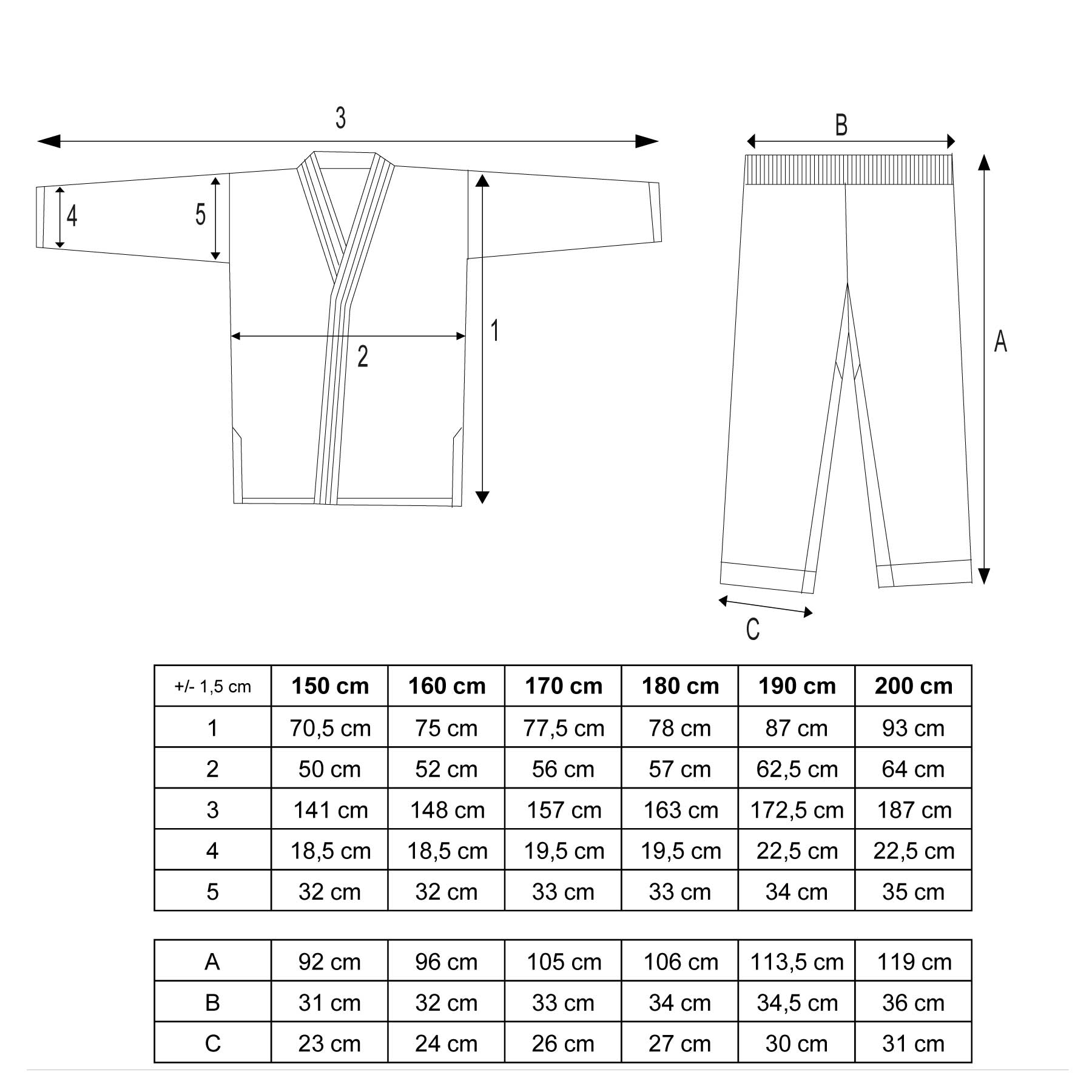 Taekwondo Master puku "Premium Gold "(1.-3. Dan)