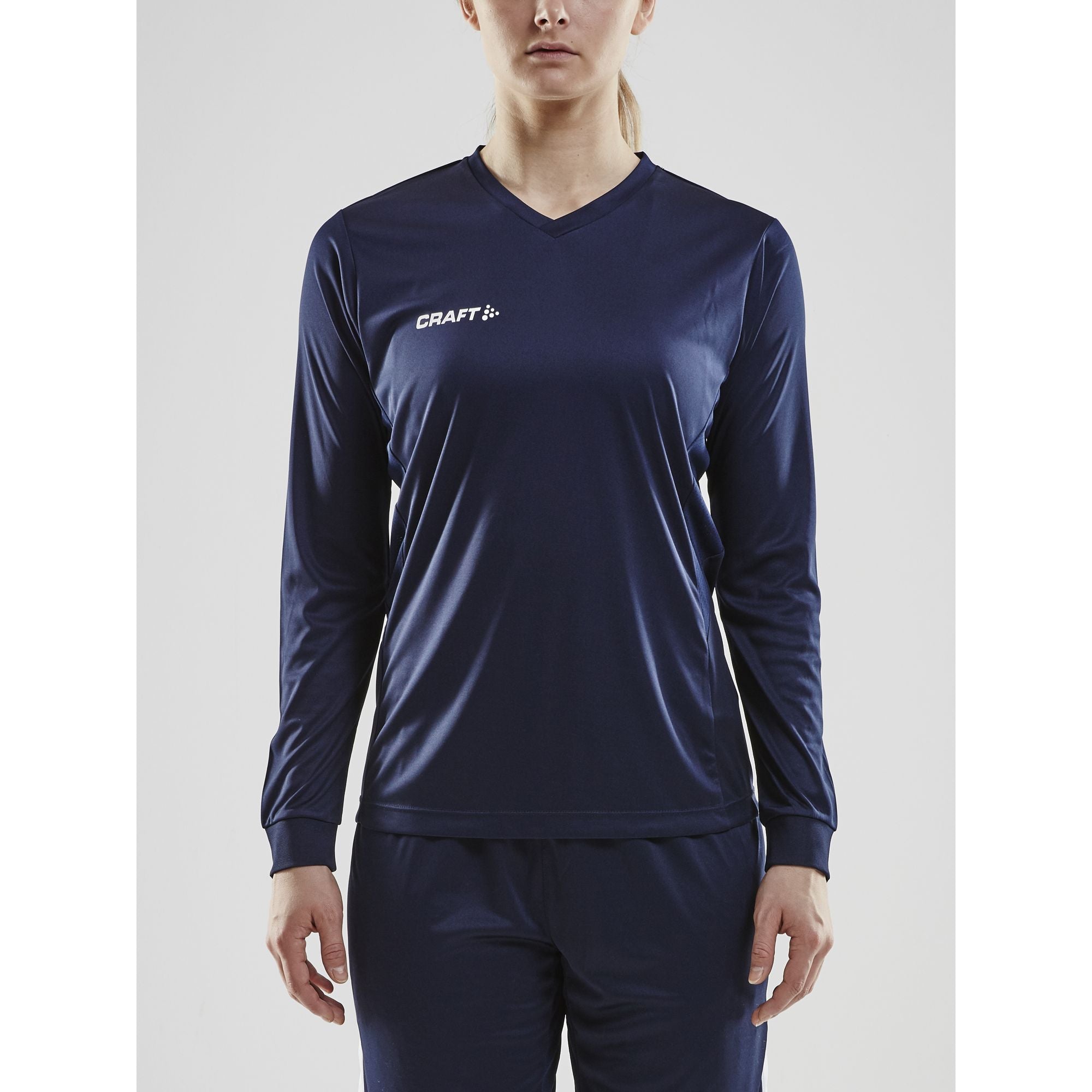 Naisten Tekninen Paita Squad Go Jersey Solid LS NAVY