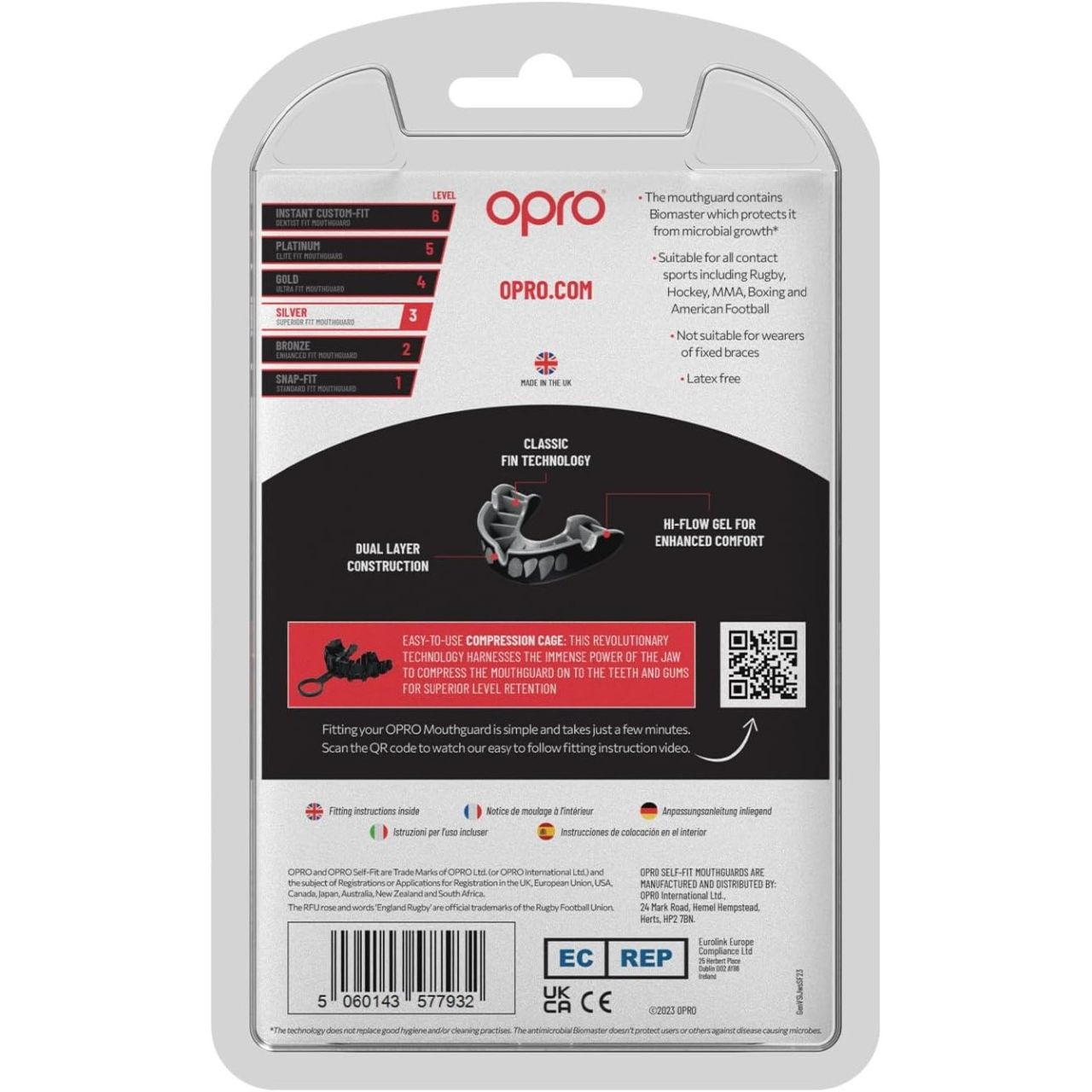 OPRO Silver Grillz GEN5 Hammassuoja